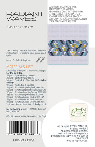 Radiant Waves Pattern by Zen Chic