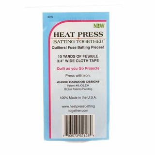 Fusible Web Heat Press Batting Together - White - 3/4" x 10 yds