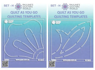Pauline's Quilters World QAYG Quilting Templates Set H