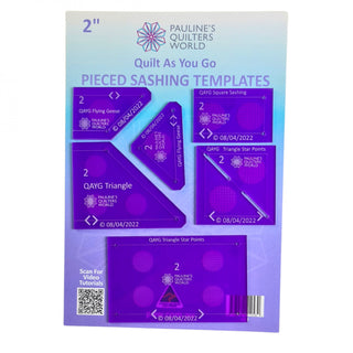Pauline's Quilters World QAYG Pieced Sashing Templates Set 2" 