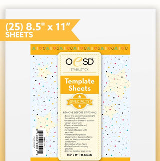 OESD Stabilstick Template Sheets 8.5" x 11" (21cm x 27.5cm) Pk  25