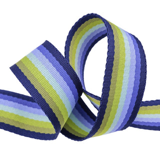 Floral Reef Smooth Sailing in Marine 38mm (1.5") Webbing by Renissance Ribbons Per Metre