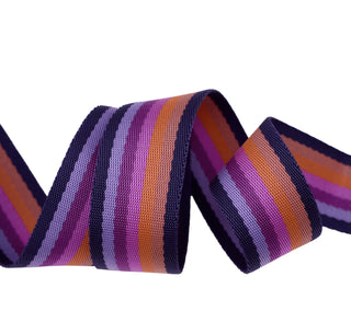 Floral Reef Smooth Sailing in Ultraviolet 38mm (1.5") Webbing by Renissance Ribbons Per Metre