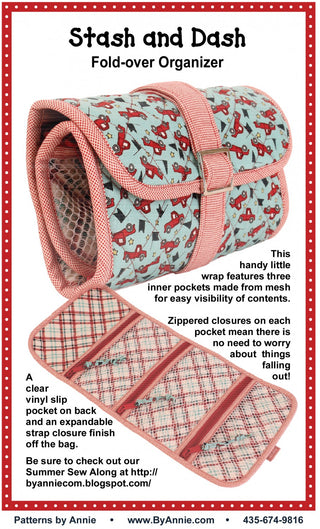 By Annie Pattern Stash and Dash Fold Over Organiser