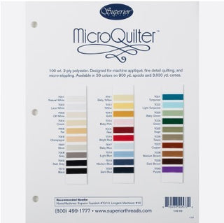 MicroQuilter Poly 100wt Thread Card