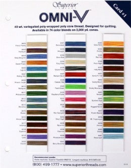 Omni Variegated Polyester Thread 40wt Thread Card 1