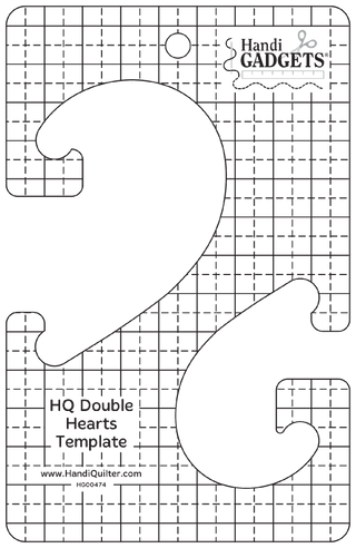 Handi Quilter Ruler Scalloped Double Hearts