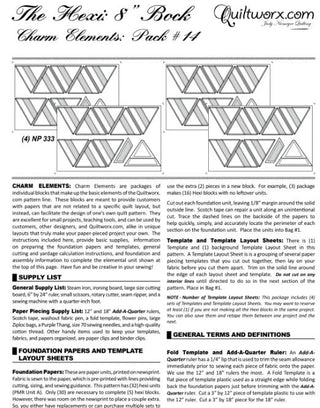 The Hexi 8" Block Charm Elements Pack #14 by Quiltworx