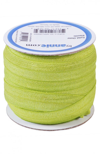 By Annie Fold Over Elastic Apple Green per mtr