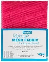 By Annie Lightweight Mesh Fabric - Lipstick 18" X 54"