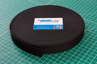 By Annie Strapping 1" Black per mtr