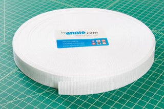 By Annie Strapping 1.5" White per mtr