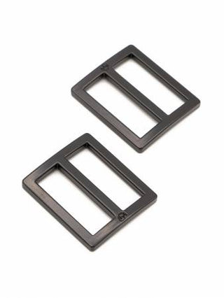 By Annie Slider Flat Widemouth 1" Black Metal Set of Two