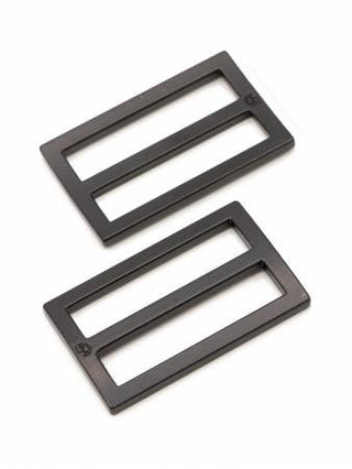 By Annie Slider Flat Widemouth 1.5" Black Metal Set Of Two
