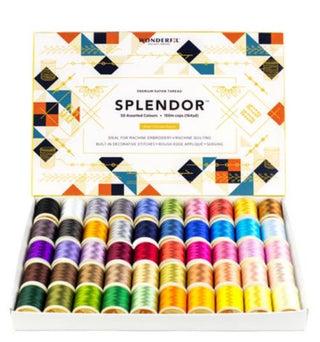 Wonderfil Splendor Rayon Embroidery Thread Starter Set  (50 pcs)