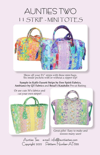 AuntiesTwo Strip Mini Totes Pattern