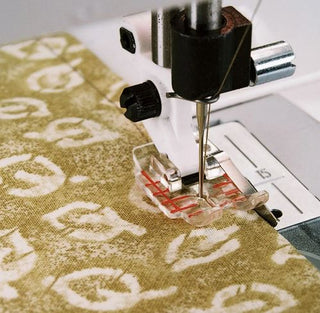 Husqvarna Viking Clear Adjustable 1/4" Piecing Foot With Guide (1-9)