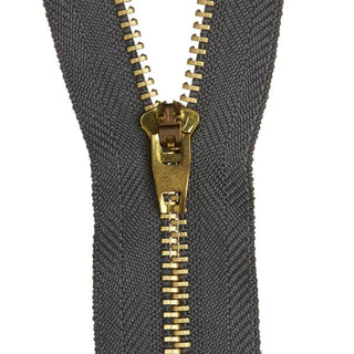 Metal Zipper18cm/7 Charcoal