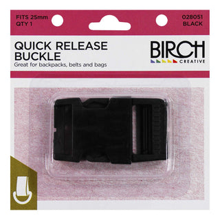 Birch Buckle Side Release Black 25mm
