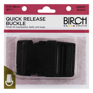 Birch Buckle Side Release Black 38mm