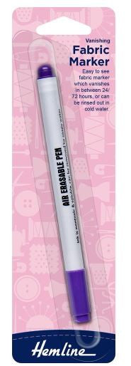 Hemline Marker Fabric Vanishing Purple Felt Tip