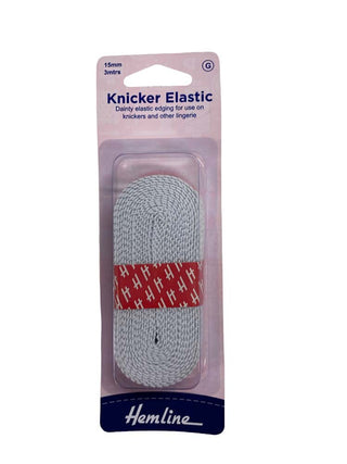 Hemline Elastic Knicker 15mm x 3m White