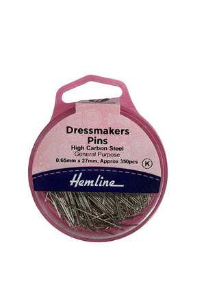 Hemline Pins Dressmaker Pins 0.66mm X 27mm X Approx 310 pcs