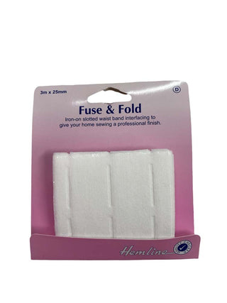 Hemline Waistband Lining Fuse and Fold 25mm x 3m