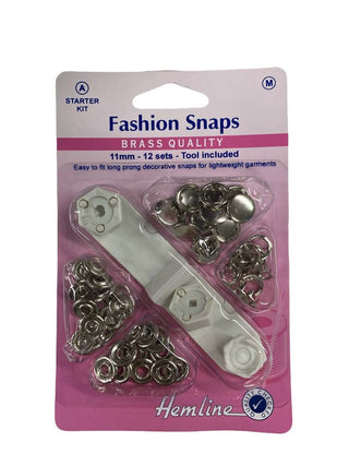 Hemline Fashion Snaps Starter Kit 11mm - 12 Sets