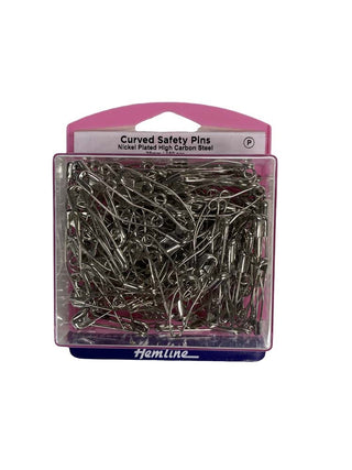 Hemline Pins Safety Curved 150 Pack Size 2