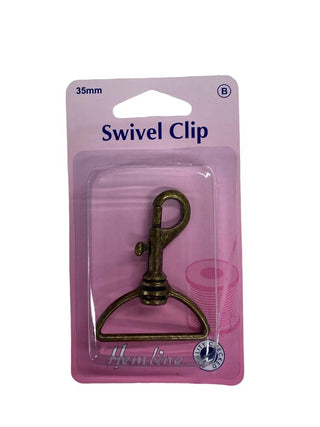Hemline Swivel Clip 35mm 1pc Bronze