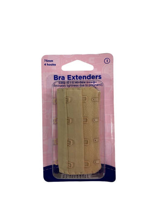 Hemline Bra Back Expander 75mm 4 Hook Nude