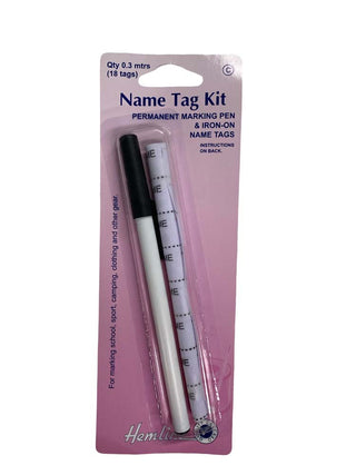 Hemline Name Tags & Pen set