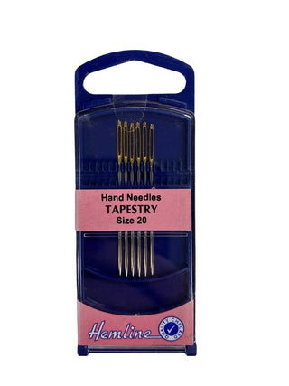 Hemline Hand Needle Tapestry 6 Pack Size 20 Gold Eye
