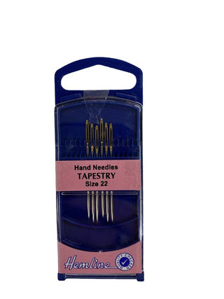 Hemline Hand Needle Tapestry 6 Pack Size 22 Gold Eye