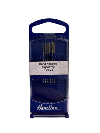 Hemline Hand Needle Tapestry 6 Pack Size 24 Gold Eye