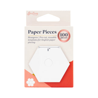 Paper Piecing 1" Hexaons 100pcs Sew Easy