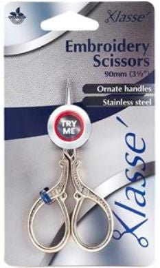 Klasse Embroidery Scissors Straight 3.5" 