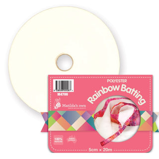 Rainbow Polyester Batting 5cm x 25m (Wadding)