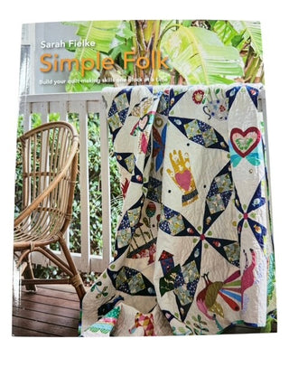 Simple Folk Quilt Pattern Book with Instructional Videos by Sarah Fielke
