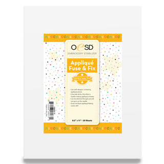 OESD Applique Fuse and Fix 8.5" x 11"  20 sheets (21.5cm x 27.9cm)