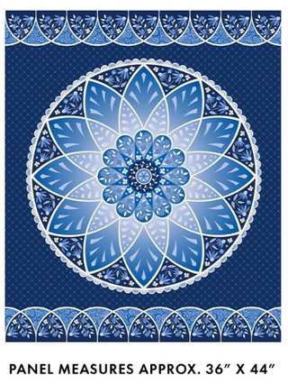 Moonlight Serenade Panel Blue 36" x 44" each