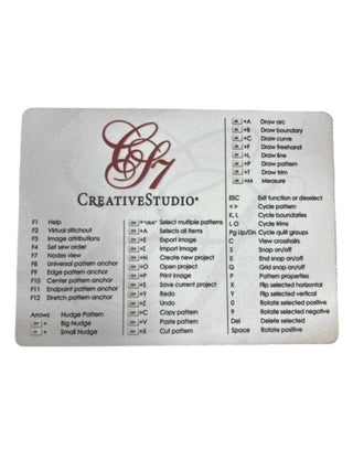 Gammill Mouse Pad with Keyboard Shortcuts