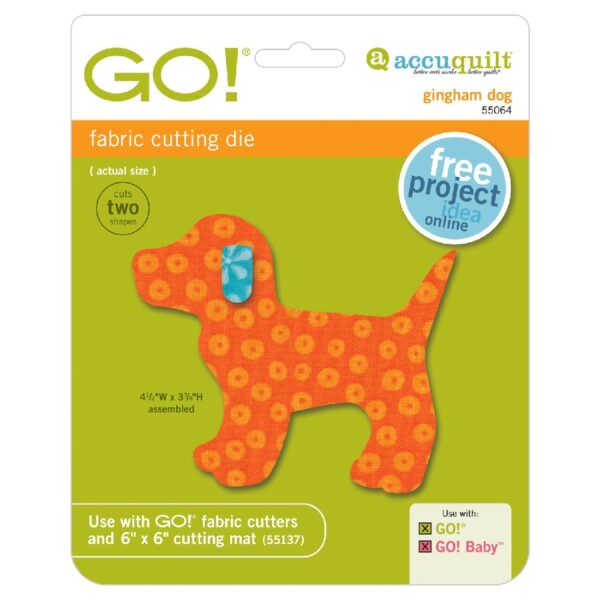 Accuquilt Go! Gingham Dog (55064)