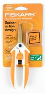 Scissors – Fiskars – Easy Action Micro Tip Titanium Snips 5″ | River ...