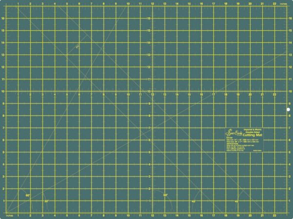 Sew Easy Double Sided Cutting Mat - Large Green 23" x 17"