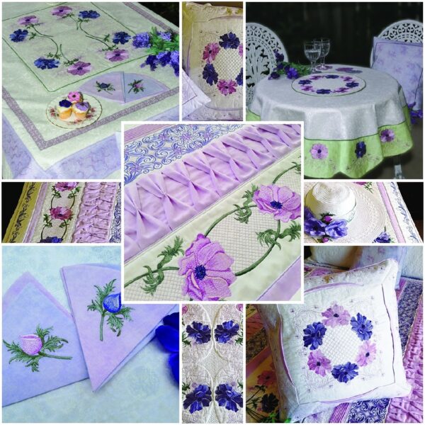 Zundt Designs Embroidery Design - Enchanting Anenomes Book/CD