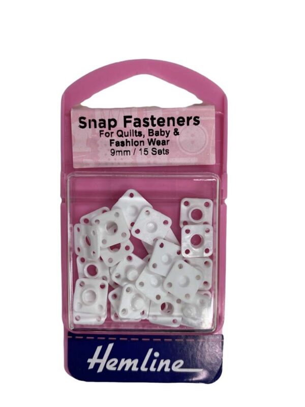 Hemline Snap Fastners - Delrin Snap Plastic 9MM - 15 SETS