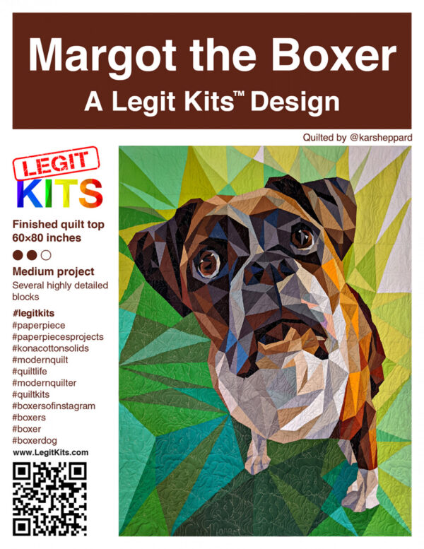 Margot The Boxer Pattern by Legit Kits Design Foundation Paper Pieced Quilt Top Project