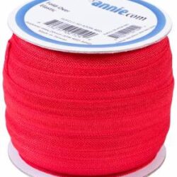 By Annie Fold Over Elastic Atom Red per mtr